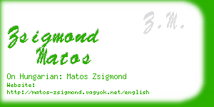 zsigmond matos business card